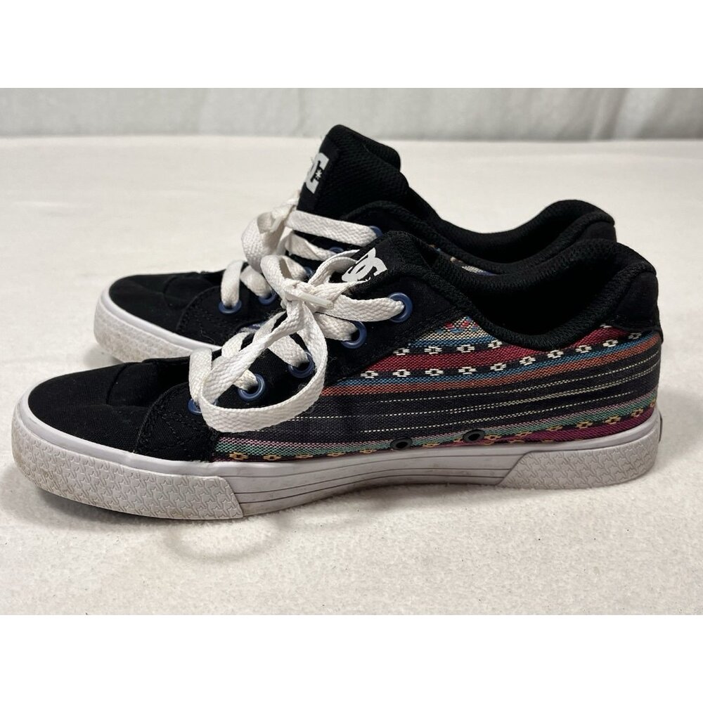 DC Shoes Women’s Chelsea Skate Sneakers Black Aztec Pattern Size 6.5 - Picture 7 of 11